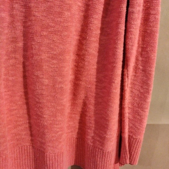 GAP Pink Rosette Rayon Blend Knit Open Front Cardigan Wms Sz Med - Picture 8 of 10